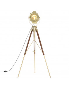 Lampada da Terra a Treppiede Legno Massello di Mango 193 cm 2