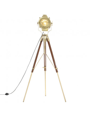 Lampada da Terra a Treppiede Legno Massello di Mango 193 cm