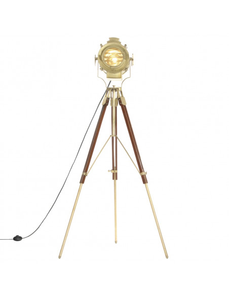 Lampada da Terra a Treppiede Legno Massello di Mango 193 cm