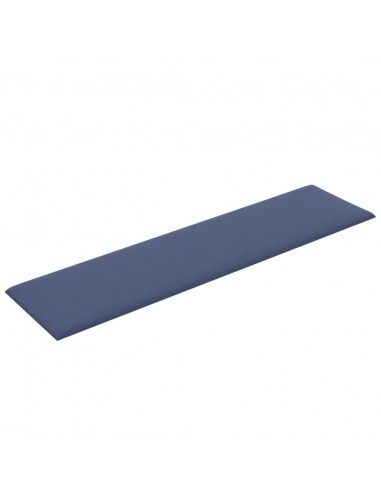 Pannelli Murali 12 pz Blu 60x15 cm Tessuto 1,08 m²