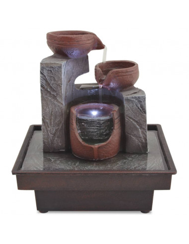 Fontana da Interni con Luce a LED in Poliresina