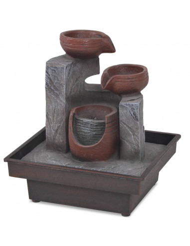 Fontana da Interni con Luce a LED in Poliresina