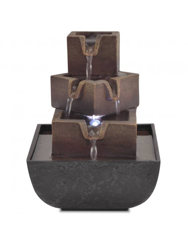 Fontana da Interni con Luce a LED in Poliresina