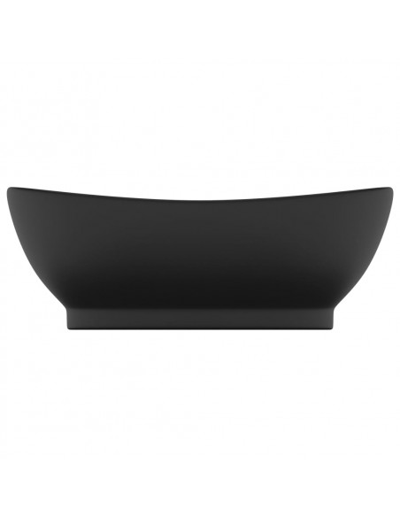 Lavandino con Troppopieno Ovale Nero Opaco 58,5x39cm Ceramica