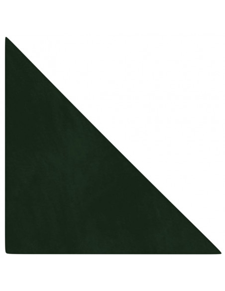 Pannelli Murali 12 pz Verde Scuro 30x30 cm in Velluto 0,54 m²
