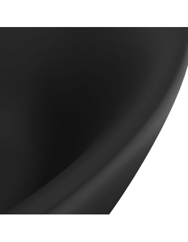 Lavandino con Troppopieno Ovale Nero Opaco 58,5x39cm Ceramica