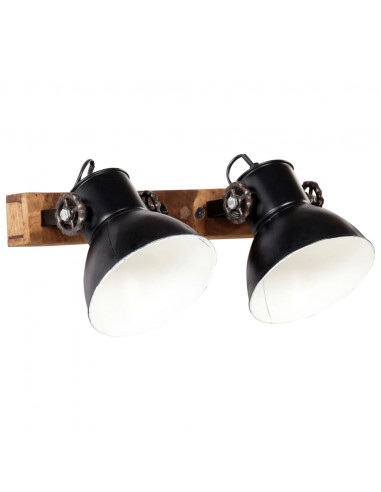Lampada da Parete Stile Industriale Nera 45x25 cm E27