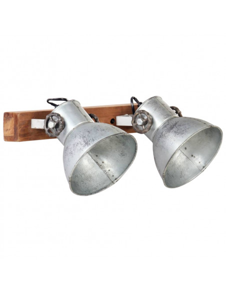 Lampada da Parete in Stile Industriale Argento 45x25 cm E27