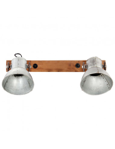 Lampada da Parete in Stile Industriale Argento 45x25 cm E27