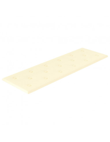 Pannelli Murali 12 pz Crema 90x30 cm in Similpelle 3,24 m²