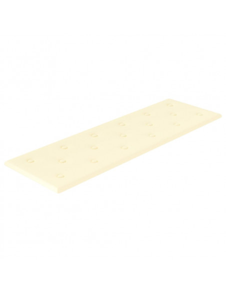 Pannelli Murali 12 pz Crema 90x30 cm in Similpelle 3,24 m²