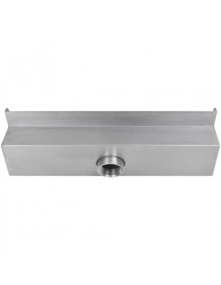 Fontana a Cascata per Giardino Rettangolare Acciaio Inox 45 cm