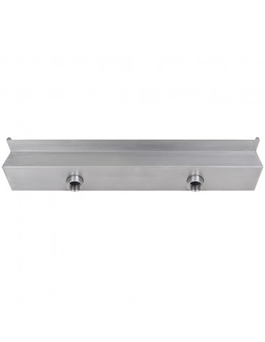 Fontana a Cascata per Giardino Rettangolare Acciaio Inox 60 cm