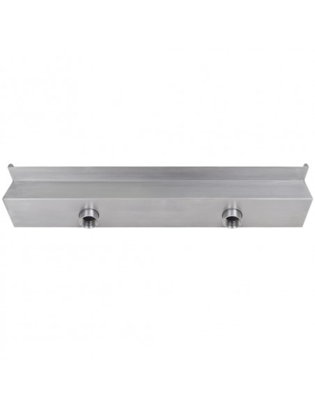 Fontana a Cascata per Giardino Rettangolare Acciaio Inox 60 cm