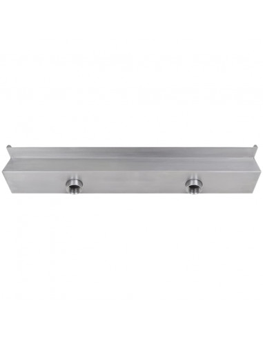 Fontana a Cascata per Giardino Rettangolare Acciaio Inox 90 cm