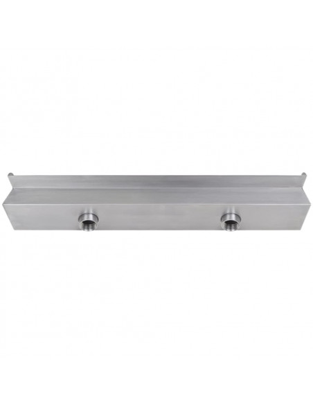 Fontana a Cascata per Giardino Rettangolare Acciaio Inox 90 cm
