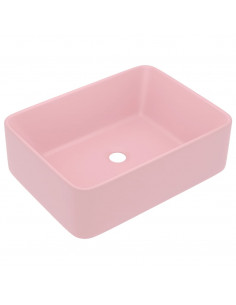 Lavandino Luxury Rosa Opaco 41x30x12 cm in Ceramica 2