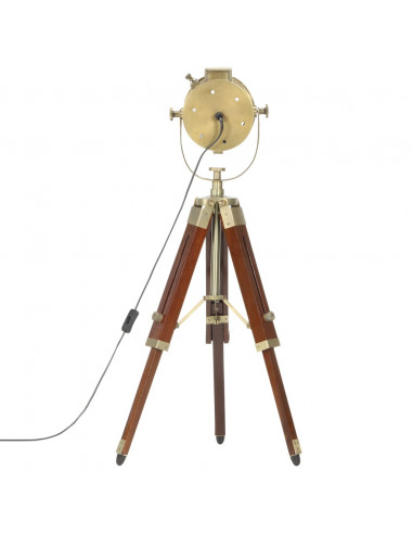 Lampada da Terra a Treppiede Legno Massello di Mango 69 cm