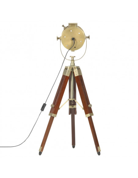 Lampada da Terra a Treppiede Legno Massello di Mango 69 cm