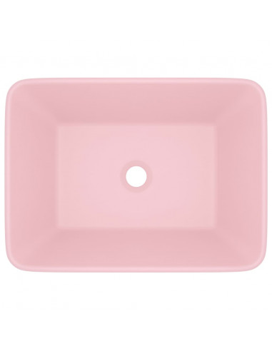 Lavandino Luxury Rosa Opaco 41x30x12 cm in Ceramica