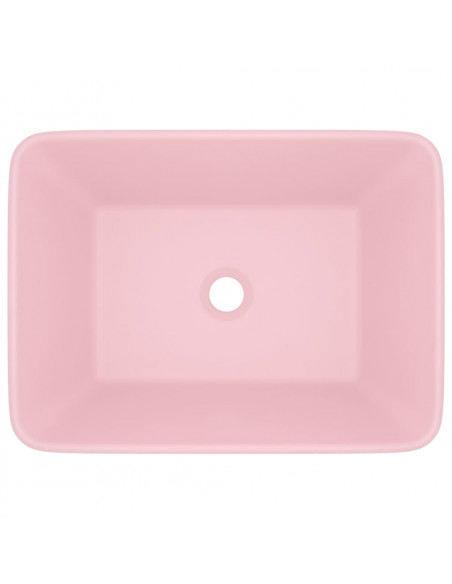 Lavandino Luxury Rosa Opaco 41x30x12 cm in Ceramica