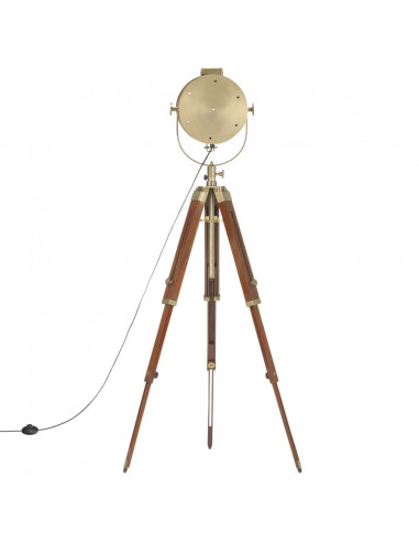 Lampada da Terra a Treppiede Legno Massello di Mango 165 cm