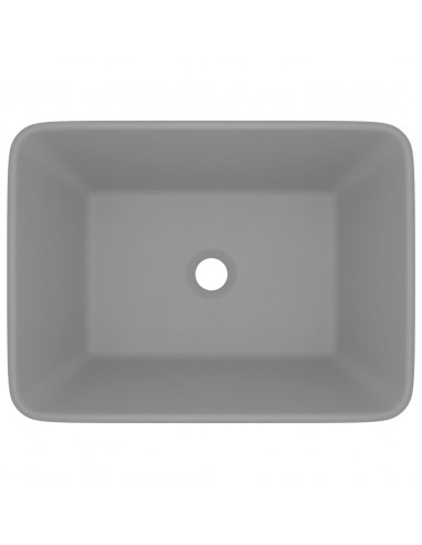 Lavandino Luxury Grigio Chiaro Opaco 41x30x12 cm in Ceramica