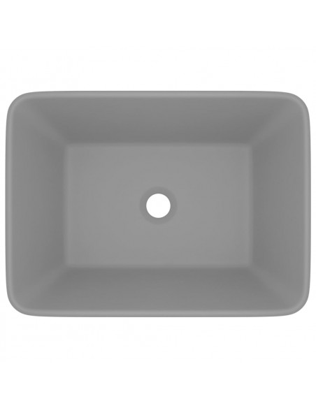 Lavandino Luxury Grigio Chiaro Opaco 41x30x12 cm in Ceramica