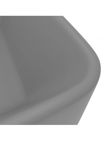 Lavandino Luxury Grigio Chiaro Opaco 41x30x12 cm in Ceramica