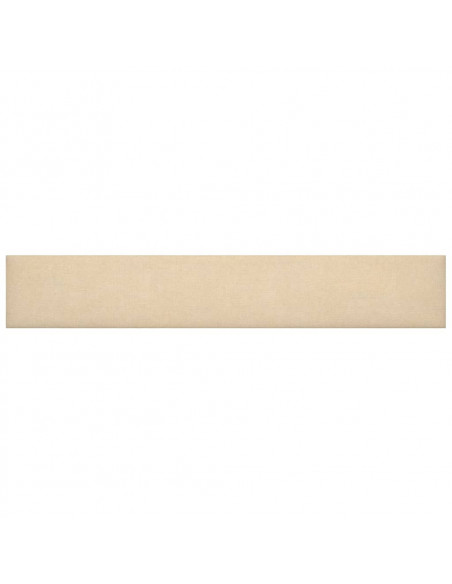 Pannelli Murali 12 pz Crema 90x15 cm Tessuto 1,62 m²