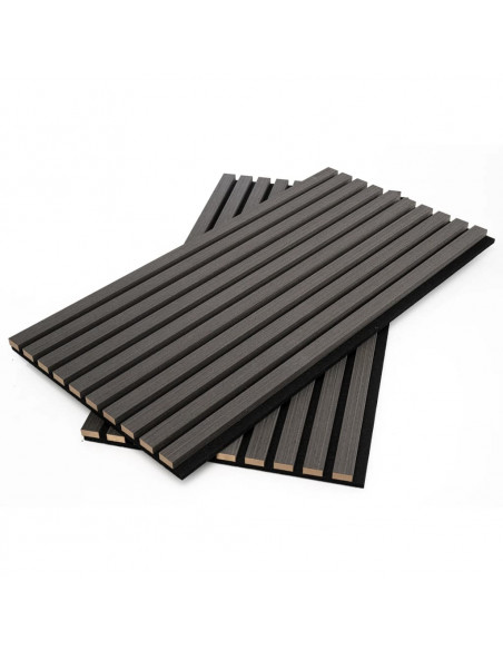WallArt Pannelli Acustici da Parete Aku Rovere Cenere 4 pz