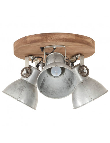 Lampada a Sospensione Industriale 25 W Argento 42x27cm E27