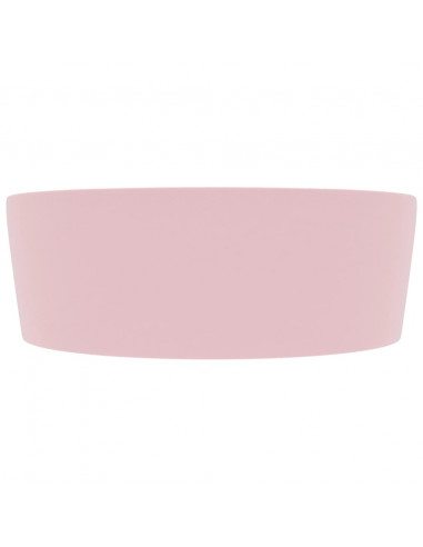 Lavandino con Troppopieno Rosa Opaco 36x13 cm in Ceramica