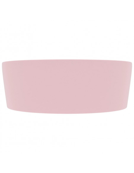 Lavandino con Troppopieno Rosa Opaco 36x13 cm in Ceramica