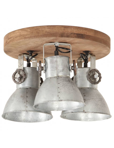 Lampada a Sospensione Industriale 25 W Argento 42x27cm E27