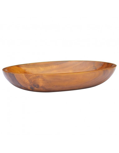 Lavabo in Legno Massello di Teak 60x40x10 cm