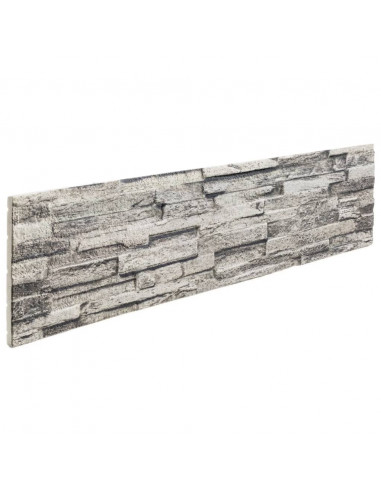 Pannelli Murali 3D 14 pz Grigio Chiaro 100x25 cm EPS