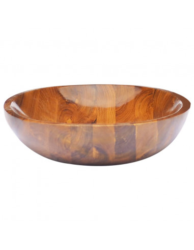 Lavabo in Legno Massello di Teak 60x40x10 cm