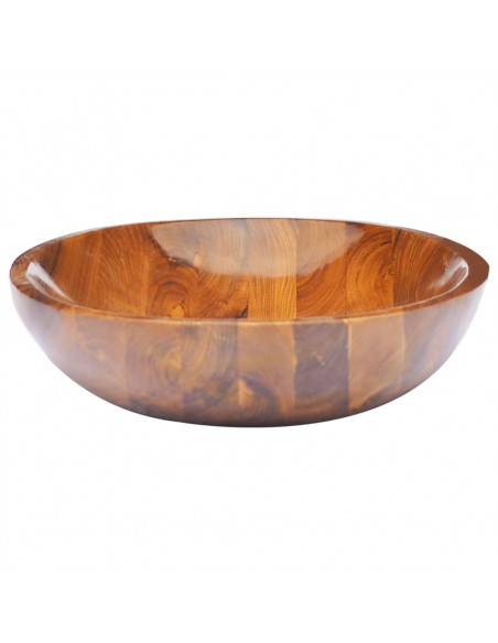 Lavabo in Legno Massello di Teak 60x40x10 cm