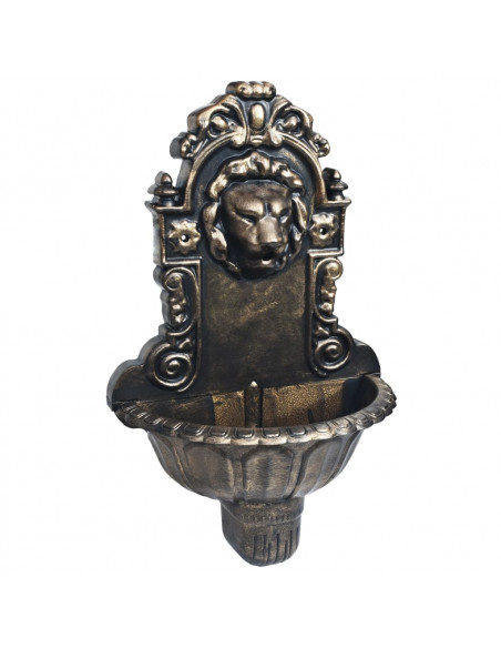 Fontana a Muro Design a Testa di Leone Bronzo