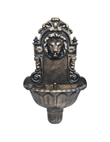 Fontana a Muro Design a Testa di Leone Bronzo
