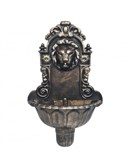 Fontana a Muro Design a Testa di Leone Bronzo