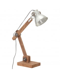 Lampada da Scrivania Industriale Argento Rotonda 58x18x90cm E27 2