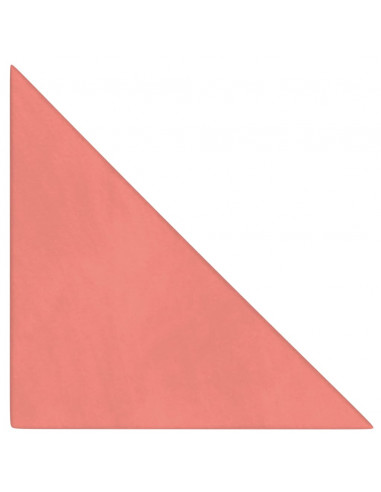 Pannelli Murali 12 pz Rosa 30x30 cm Velluto 0,54 m²