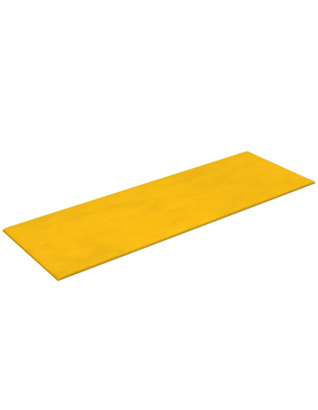 Pannelli Murali 12 pz Gialli 90x30 cm Velluto 3,24 m²