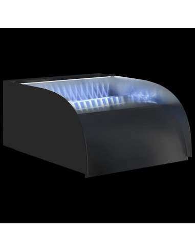 Cascata con LED 30x34x14 cm in Acciaio Inox 304