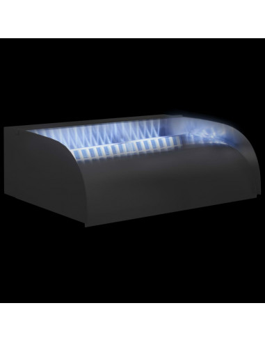 Cascata con LED 45x34x14 cm in Acciaio Inox 304