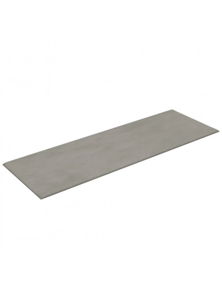 Pannelli Murali 12 pz Grigio Chiaro 90x30 cm Velluto 3,24 m²