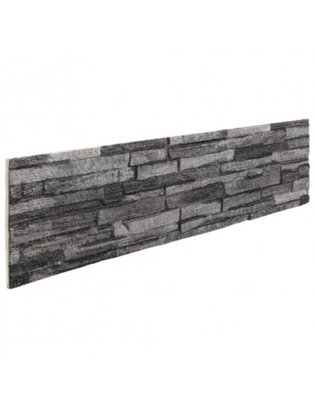 Pannelli Murali 3D 14 pz Antracite 100x25 cm EPS