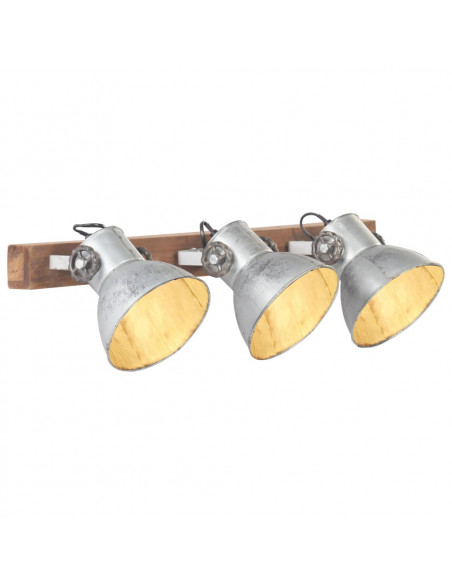 Lampada da Parete in Stile Industriale Argento 65x25 cm E27